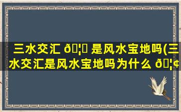 三水交汇 🦊 是风水宝地吗(三水交汇是风水宝地吗为什么 🦢 )